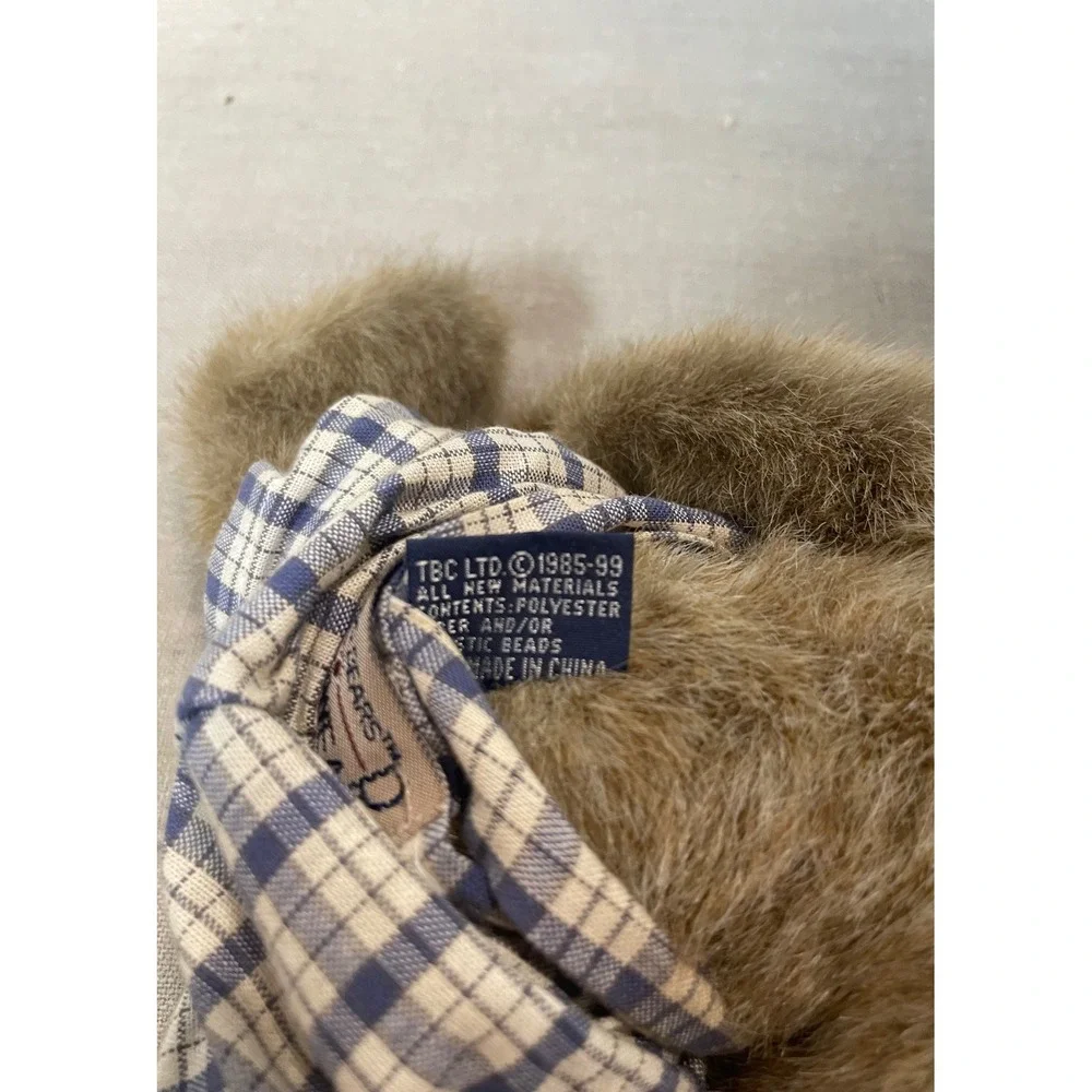 Boyds Bears Brooke B Bearsley Plush‎ Teddy Bear Plaid Romper Bow 917400 Vintage